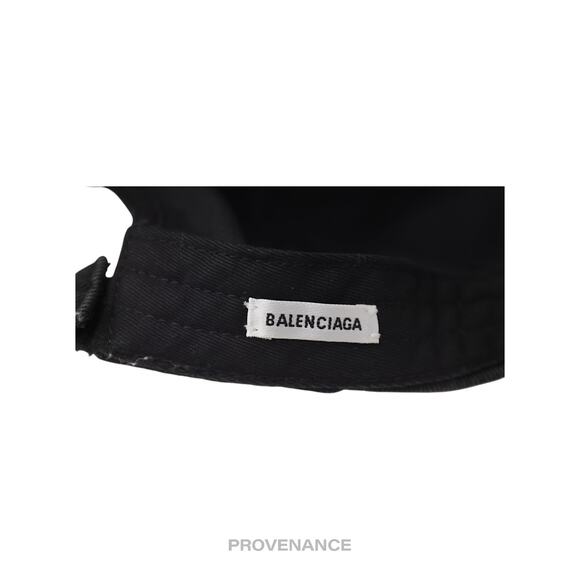 🔴 Balenciaga Embroidered Rainbow Logo Cap - Washed Black - Picture 9 of 12